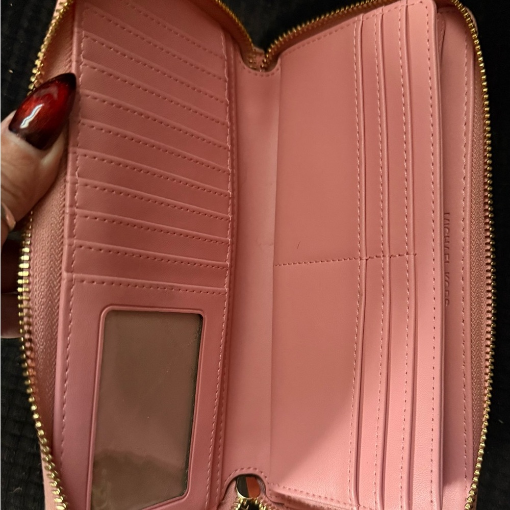 Michael Kors Pink and White MK Cosmetic Bag - Picture 2 of 4